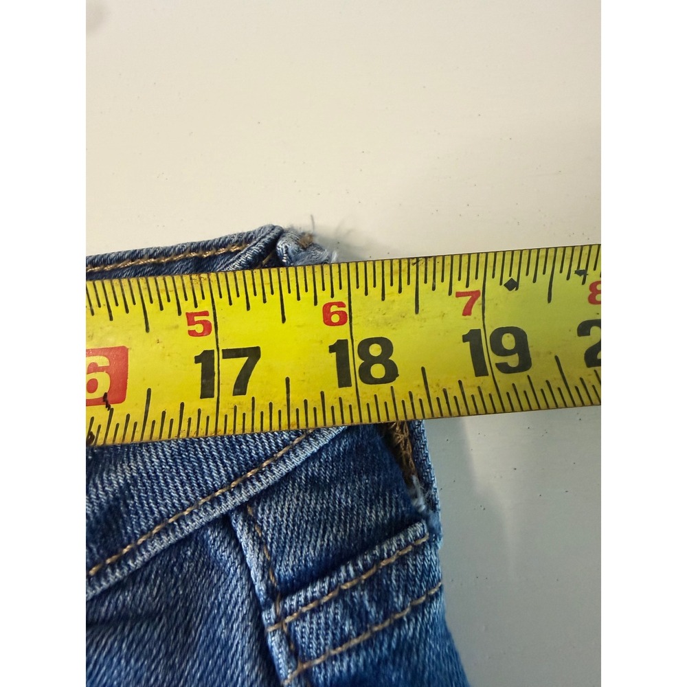 Old Navy O.G. Straight High Rise Jeans Medium Wash Raw Hem Womens 16 - Picture 4 of 5